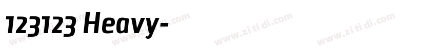 123123 Heavy字体转换
